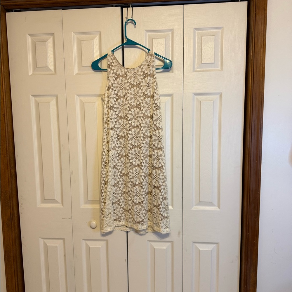 Ronni Nicole Cream Halter Sundress Wedding Guest‎
